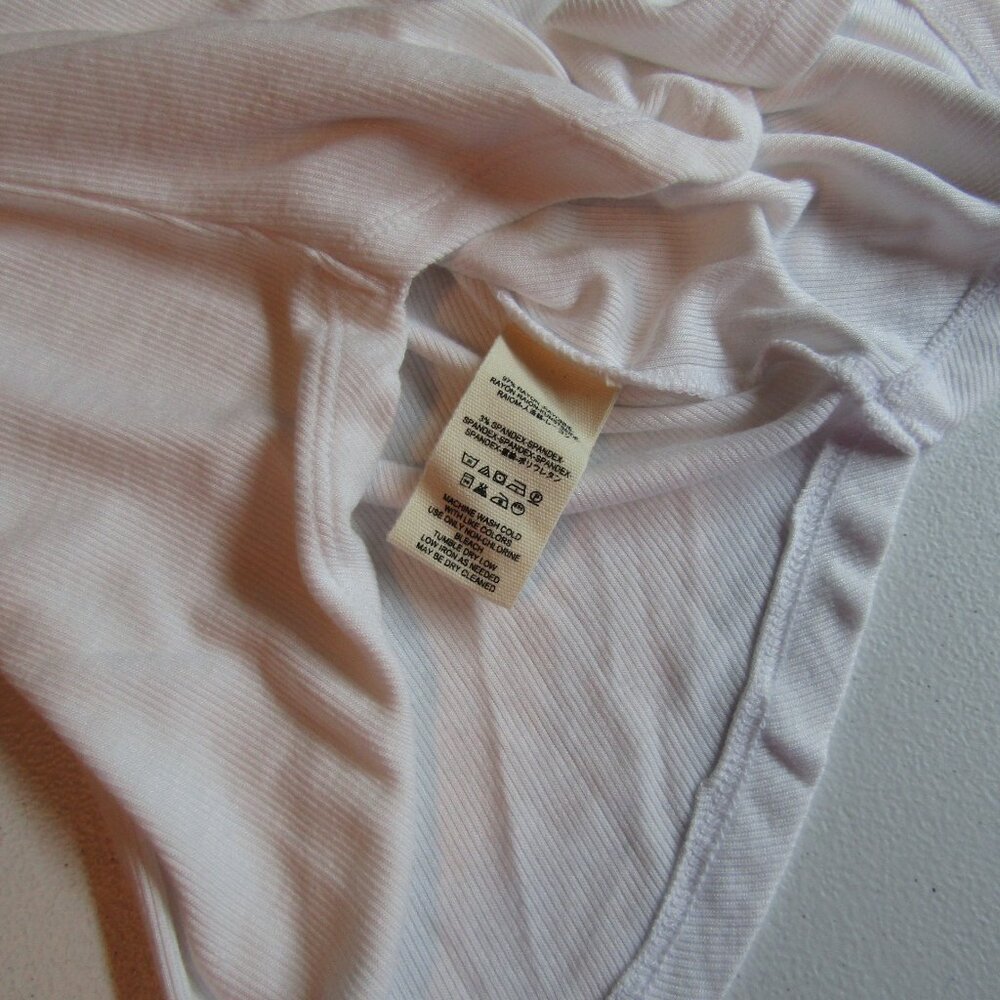 Free people Last Call White Ribbed Top M - Picture 8 of 9